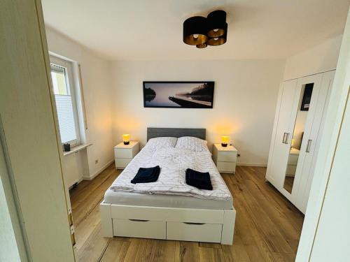 Postel nebo postele na pokoji v ubytování Panorama-Auszeit in Trierweiler