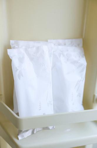 a shelf with two white boxes in a refrigerator at ROOMzero 5号室 in Hanazonomachi
