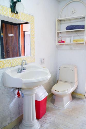 Koupelna v ubytování Casa compartida centro histórico