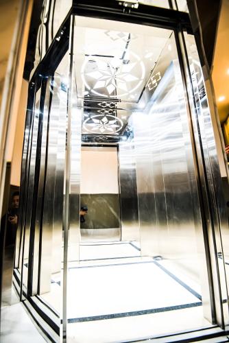 an elevator in a shopping mall at 1991 Boutique Hotel in Phan Thiet