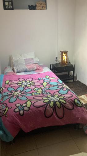 En eller flere senge i et værelse på Habitaciones La Novena DE CHIA