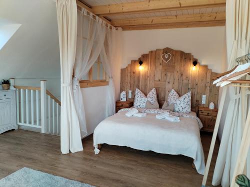 Postel nebo postele na pokoji v ubytování Apartmán Schwaderbach