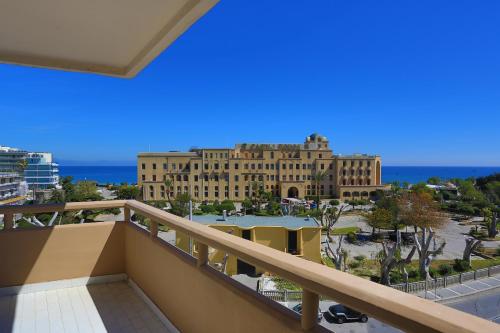a view of a building from a balcony at City Center Hotel in Rhodes Town