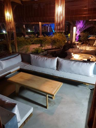 Ruang duduk di Villas Rocher