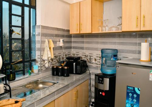 Kuchyň nebo kuchyňský kout v ubytování Elegant 2BR Apartment in Nanyuki