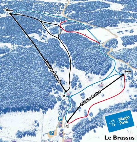 a map of the proposed route of the ice bypass at Appart avec piscine chauffée et plage 5 min in Perroy