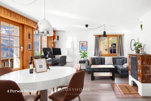Posezení v ubytování AmBach l Vue exceptionnelle l Sauna