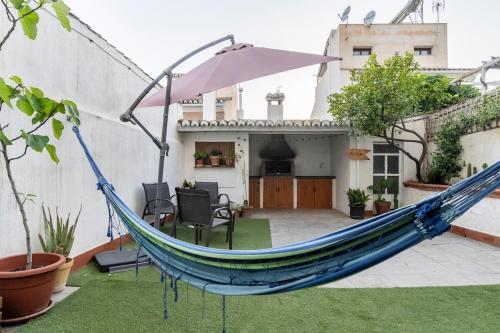 Apartment with a large patio