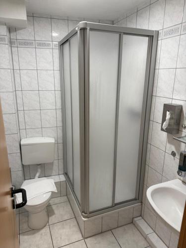Koupelna v ubytování Hotel Eurocity