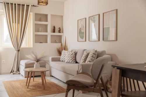 Χώρος καθιστικού στο Petradia Villas