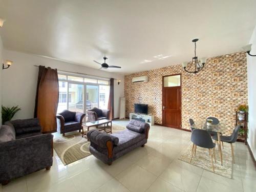 Posezení v ubytování Zanzibar Manolo Apartment