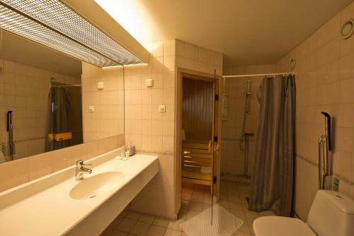 Koupelna v ubytování Hotell Valhall