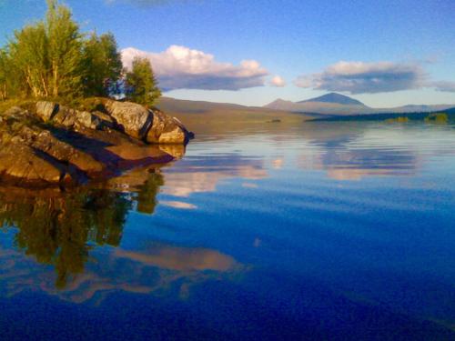 a view of a large body of water at Tärnaby Rooms & Apartments in Tärnaby