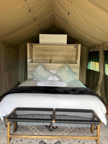 Letto o letti in una camera di Langa Langa Safari Camp - Inc 2 Kruger Safaris Daily