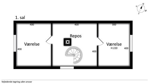 a schematic diagram of a basketball court at Lovely Holiday Home Near Gudhjem in Gudhjem