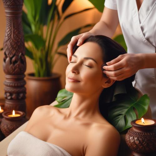 a woman getting her hair washed at a salon at Vista Alcantara - Wellness Mountain-Top Retreat in Motta Camastra