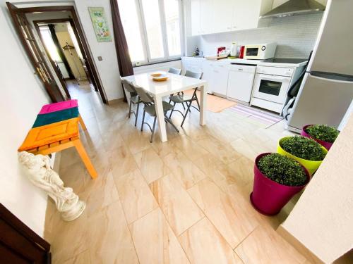 Kuchyň nebo kuchyňský kout v ubytování Nice Penthouse
