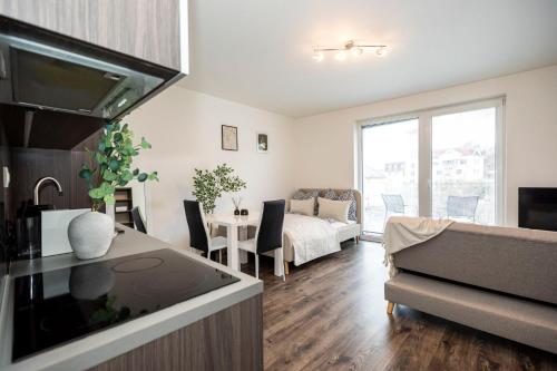 ALURE RESIDENCES 14 & 24h self check-in, private parking in front of the apartment building included, new building, CITY CENTER