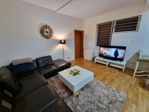 TV i/ili multimedijalni sistem u objektu Apartman Autokomanda