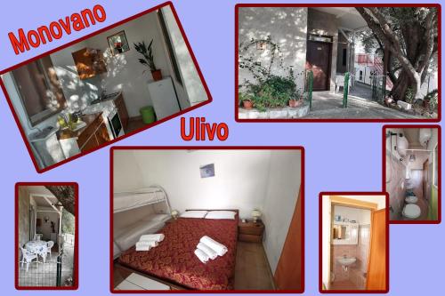 a collage of different pictures of a room at Soleado Casa Vacanze in Caprioli