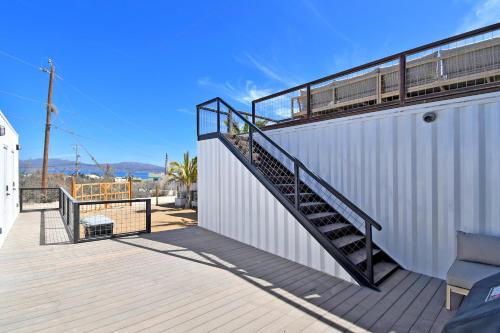 a staircase on the side of a building at 20-30 Knots- 5br4ba Game Night Villa Hot Tub in El Sargento
