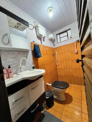 Koupelna v ubytování Casa Recanto - Quarto simples