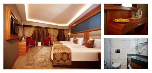 Postel nebo postele na pokoji v ubytování Ilkbal Deluxe Hotel &Spa Istanbul