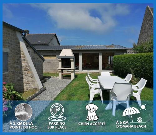 L Ancre Maison séjour spacieux lumineux avec jardin et extérieur aménagé terrain de petanque proche Omaha beach, Grandcamp Maisy et pointe du Hoc