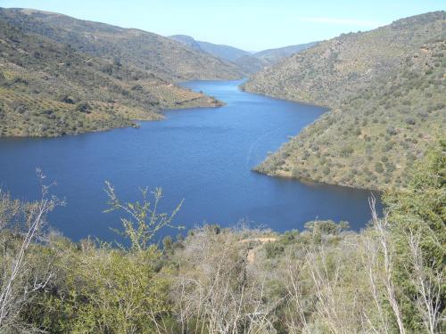 a view of a lake in a valley at Casa do Souto in Quinta do Souto