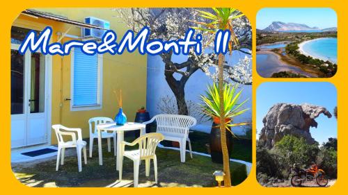 a picture of a table and chairs in front of a house at Mare&Monti II in Telti