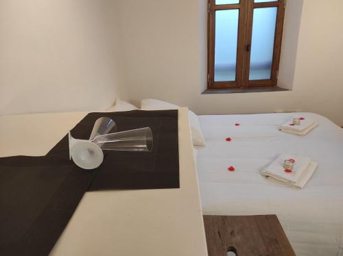 Postel nebo postele na pokoji v ubytování Avec Amour