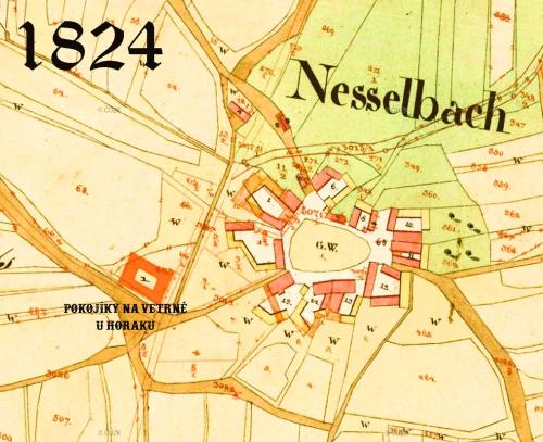 a map of the borough of neseball bluff at Pokojíky na Větrné in Malšín