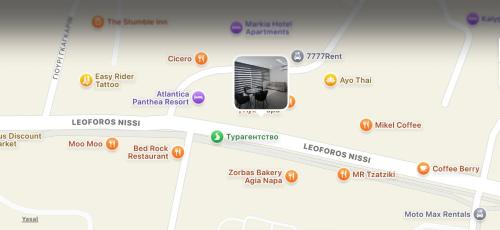 a map of the technology used in the apple store at Eva in Ayia Napa