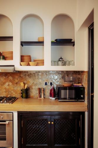 Kuchyň nebo kuchyňský kout v ubytování Residence Dar Lamia Marrakech
