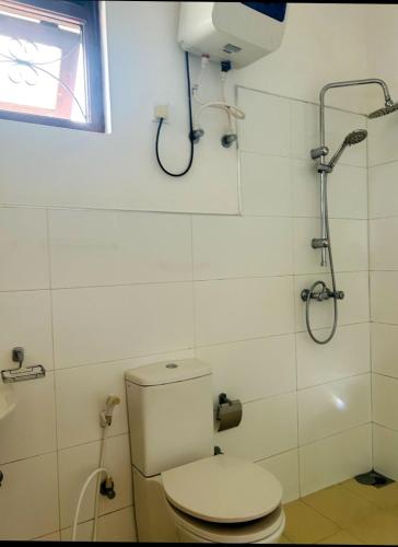 a bathroom with a toilet and a shower at Ella viewpoint sunnyview in Ella