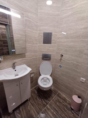 Koupelna v ubytování Haus Gera
