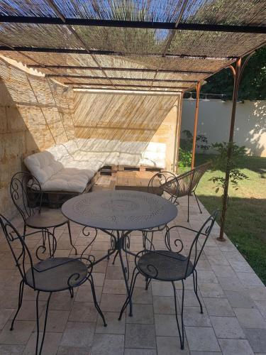 Αίθριο ή υπαίθριος χώρος στο Beautiful stone house with pool