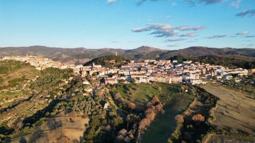 an aerial view of a city on a hill at Dimora Valicenti in San Giorgio Lucano