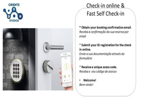 a screenshot of a notification about a door with a self safe lock at Oriente DNA Studios VI in Lisbon
