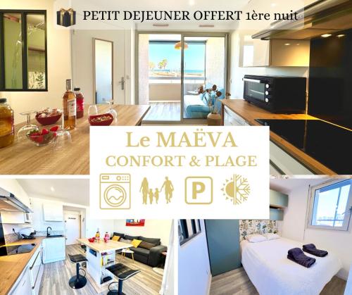 Le Maëva - T2- Front de mer- Clim - Parking - Wifi- SudSéjourConciergerie