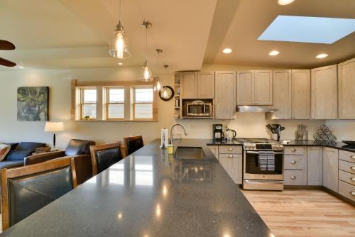 a kitchen with a large counter top in a room at 0547 Downtown Salida Home, 1 Block to Main Street in Salida
