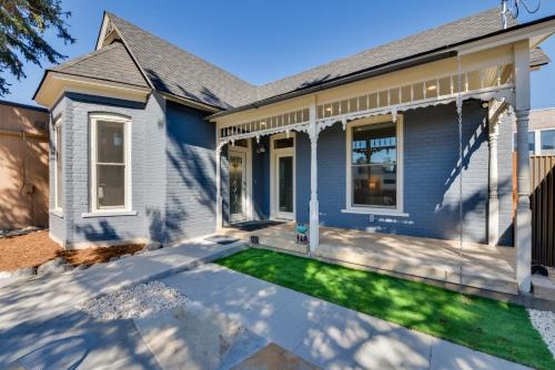 a house with a yard with green grass at 0547 Downtown Salida Home, 1 Block to Main Street in Salida
