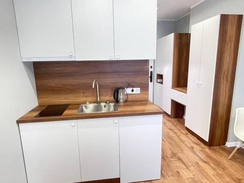 Kuchyň nebo kuchyňský kout v ubytování Paradise Apartments Solis Residence
