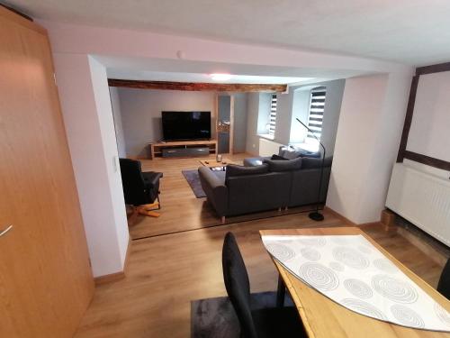 Μια τηλεόραση ή/και κέντρο ψυχαγωγίας στο Ferienhaus Memleben