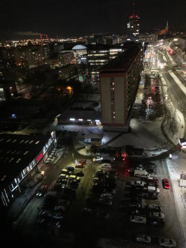 Vista generica su Stettino o vista sulla città dall'interno dell'appartamento
