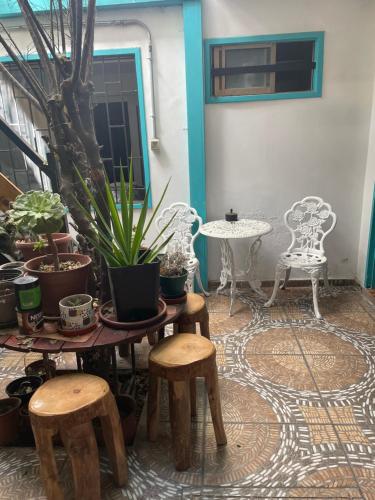 Μπαλκόνι ή βεράντα στο Cómoda habitación en San Miguel