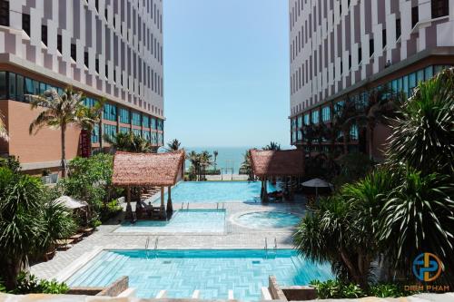 Bazén v ubytování Apec Mandala Cham Bay Mui Ne - Ruby Apartment nebo v jeho okolí