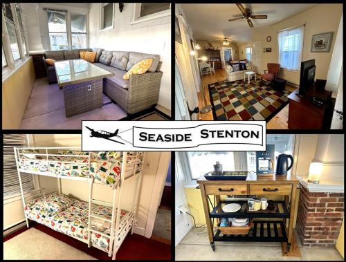 a collage of three pictures of a house at Cottage near beach and boards! in Ocean City