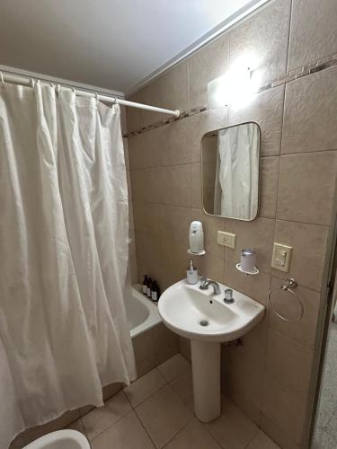 Koupelna v ubytování Amplio monoambiente en 7 y 34