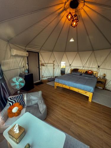 Ένα ή περισσότερα κρεβάτια σε δωμάτιο στο Mountain Home Kaokho เมาท์เท่นโฮม เขาค้อ